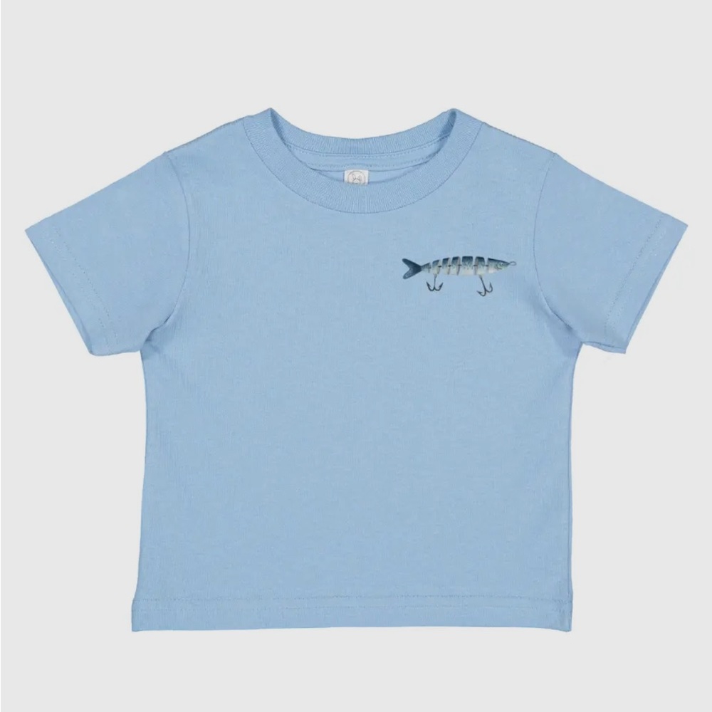 Blue T-Shirt with Fish Graphic